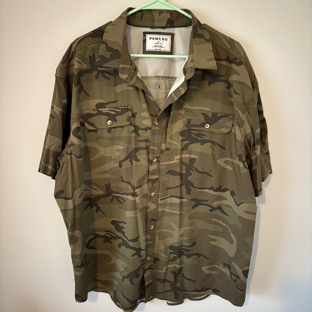 Poncho The Arroyo Camo Regular Fit Short Sleeve Shirt XXL